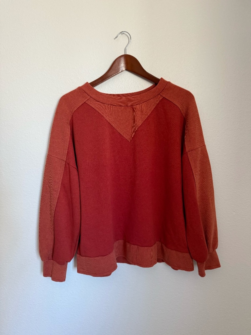 Rust Red Pol Crewneck Sweatshirt